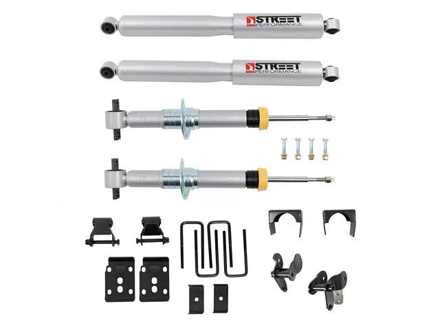 Belltech Lowering Kit with Street Performance Struts and Shocks; 1 to 3.50-Inch Rear / 5.50-Inch Rear - Mullet Racing Performance