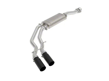 AFE Rebel Series 3 to 2.50-Inch Dual Exhaust System with Black Tips; Middle Side Exit - Mullet Racing Performance