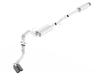 Borla S-Type Dual Exhaust System with Black Chrome Tips; Same Side Exit - Mullet Racing Performance