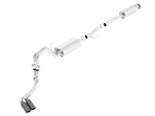 Borla S-Type Dual Exhaust System with Black Chrome Tips; Same Side Exit - Mullet Racing Performance