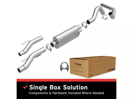 BRExhaust Direct-Fit Single Exhaust System; Side Exit - Mullet Racing Performance