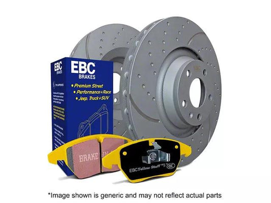 EBC Brakes Stage 5 Yellowstuff Brake Rotor and Pad Kit; Front - Mullet Racing Performance