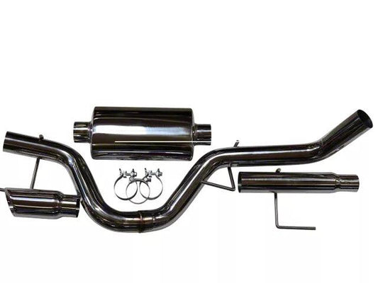 Livernois Motorsports Single Exhaust System with Polished Tip; Side Exit - Mullet Racing Performance