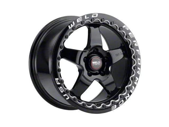 WELD Street Performance Ventura Beadlock Gloss Black Wheel; Rear Only; 17x10; 49mm Offset - Mullet Racing Performance