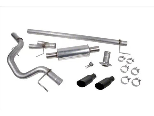 Roush Single Exhaust System with Black Tips; Side Exit - Mullet Racing Performance